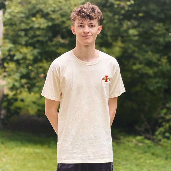 Comfort Wash I-State Cream Short Sleeve T-Shirt